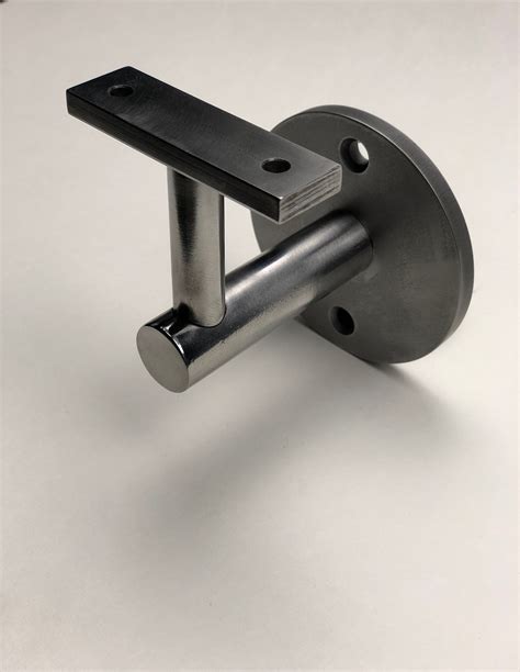 metal rail wall mount bracket for store display|adjustable handrail bracket round mount.